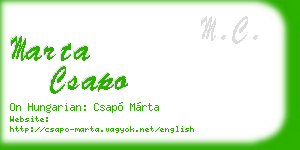 marta csapo business card